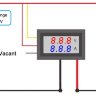 Вольт- Ампер метр 0-100В,10А с термометром