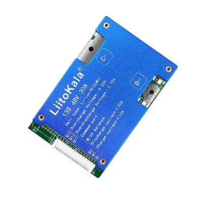 Плата защиты батареи - BMS 13S Li-ion 48В 30A 